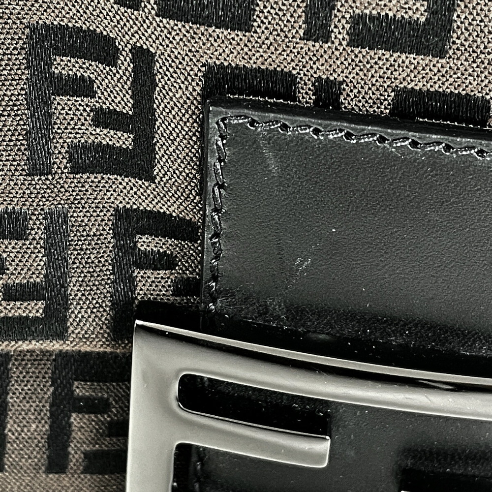Fendi Mamma Bucket Shoulder Bag Zucchino Canvas Brown - Picture 3 of 6